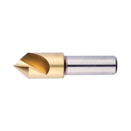 Countersink, Series 1754, 38 Body Dia, 2 Overall Length, Round Shank, 14 Shank Dia, 1 Flutes,